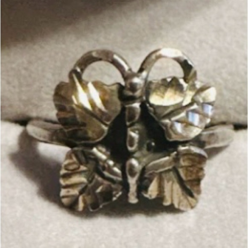 Sterling Black Hills Butterfly Ring